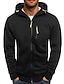 cheap Men&#039;s Outerwear-men&#039;s zipper hooded lightwear softshell jacket casual pullover hoodie outerwear with pocket windbreaker,black,tagsize 3xl=ussize xl