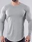 cheap Men&#039;s Tees &amp; Tank Tops-mens long sleeve quick-dry gym workout lightweight t-shirts classic long sleeve training shirts t26_black_us-m