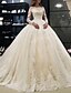 cheap Wedding Dresses-Wedding Dresses A-Line Off Shoulder Long Sleeve Court Train Lace Bridal Gowns With Crystals 2023 Summer Wedding Party, Women&#039;s Clothing