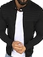 お買い得  メンズジャケット＆コート-男性用 カジュアルジャケット シャケット カーディガン デイリーウェア 秋 海軍 ワインレッド ブラック ライトグレー パファージャケット