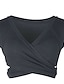 cheap Blouses &amp; Shirts-Women&#039;s Party Casual Daily T shirt Tee Sleeveless Solid Colored V Neck Criss Cross Basic Sexy Tops White Black Pink S