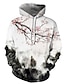 cheap Men&#039;s 3D Hoodies-unisex men 3d pattern plus size hooded novelty graphic ink painting pullover hoodies sweatshirts casual long sleeve with big pockets