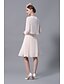 זול שמלות לאם הכלה-גזרת A שמלה לאם הכלה  עטיפה כלולה עם תכשיטים באורך  הברך שיפון תחרה שרוול ארוך כן עם אפליקציות סלסולים 2023