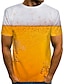 cheap Men&#039;s Tees &amp; Tank Tops-Men&#039;s T shirt Shirt Graphic Beer 3D Print Round Neck Daily Going out Short Sleeve Print Tops Streetwear White Orange Red