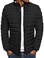 cheap Men&#039;s Outerwear-Men&#039;s Padded Regular Coat Regular Fit Jacket Solid Colored Green Black Gray