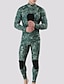 cheap Wetsuits &amp; Diving Suits-MYLEDI Men&#039;s Full Wetsuit 3mm SCR Neoprene Diving Suit Thermal Warm UPF50+ Quick Dry High Elasticity Long Sleeve Back Zip - Swimming Diving Surfing Scuba Camo / Camouflage Spring Summer Winter