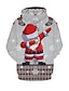 cheap Hoodies &amp; Sweatshirts-Kids Girls&#039; Ugly Hoodie &amp; Sweatshirt Graphic Christmas Gifts 3D Print Long Sleeve Print Active Gray
