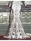 cheap Maxi Dresses-Women&#039;s Trumpet / Mermaid Dress Maxi long Dress White Long Sleeve Solid Color Lace Patchwork Fall Round Neck Elegant Sexy Party Slim 2021 S M L XL / Mini