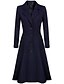 cheap Women&#039;s Coats &amp; Trench Coats-Women&#039;s Coat Causal Fall Winter Regular Coat Regular Fit Elegant Lady Jacket Solid Color Pure Color Navy Apricot / Spring