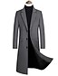 cheap Men&#039;s Jackets &amp; Coats-Men&#039;s Coat Long Solid Colored Daily Active Long Sleeve Wool Gray M L XL XXL