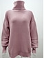 cheap Sweaters-Women&#039;s Sweater Pullover Jumper Knitted Solid Color Basic Casual St. Patrick&#039;s Day Long Sleeve Regular Fit Sweater Cardigans Turtleneck Fall Winter Green Gray Pink / Holiday / Going out