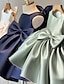 Χαμηλού Κόστους Λουλουδάτα φορέματα για κορίτσια-Γραμμή Α Μέχρι το γόνατο Φόρεμα για Κοριτσάκι Λουλουδιών Γαμήλιο Πάρτι Κορίτσια Χαριτωμένο φόρεμα χορού Σατέν με Φιόγκος(οι) Κομψό Κατάλληλο 3-16 ετών