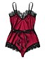 cheap Women&#039;s Sleep &amp; Lounge-Women&#039;s 1 pc Onesies Jumpsuits Casual Comfort Spandex Home Christmas Party Straps Gift Sleeveless Spring Summer Wine Red White
