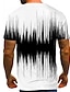 tanie Geometryczne-Męskie Koszula Podkoszulek Graficzny 3D Okrągły dekolt czarny / biały Czarny Biały Czerwony Zielony Druk 3D Puszysta Codzienny Wyjściowe Krótki rękaw Nadruk Odzież Moda miejska