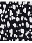 olcso Női blúzok és ingek-Női Blúz Ing Pöttyös Grafikai nyomatok Fodrozott Nyomtatott V-alakú Alap Felsők Fekete Fehér