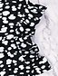 abordables Blusas y camisas de mujer-Mujer Blusa Camisa A Lunares Estampados Volante Estampado Escote en Pico Básico Tops Negro Blanco