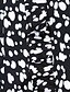 abordables Blusas y camisas de mujer-Mujer Blusa Camisa A Lunares Estampados Volante Estampado Escote en Pico Básico Tops Negro Blanco