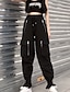 cheap Women&#039;s Sweatpants &amp; Joggers-Women&#039;s Cargo Pants Normal Polyester / Cotton Solid Colored Black Punk High Waist Full Length Street Holiday