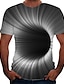 billige herre 3d t-shirt-Herre Unisex T-shirt Skjorte T-Shirts Grafisk 3D Print Rund hals Sort / Hvid Grøn Blå Gul 3D-udskrivning Plusstørrelser Afslappet Daglig Kortærmet 3D-udskrivning Trykt mønster Tøj Basale Mode Sej