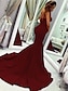 billige Aftenkjoler-havfrue festkjole minimalistisk sexy bryllupsgjest formell kveld valentinsdag kjole stroppeløs ermeløs domstol tog stretch stoff med folder 2022