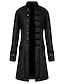 cheap Men&#039;s Outerwear-men vintage tailcoat jacket overcoat outwear buttons coat gothic medieval steampunk victorian frock coat black