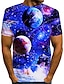 preiswerte 3D-T-Shirt für Männer-Herren T Shirt Graphic Galaxis Rundhalsausschnitt Schwarz Blau Gold Regenbogen 3D-Druck Übergröße Täglich Wochenende Kurzarm Bedruckt Bekleidung Übertrieben Basic