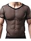 cheap Men&#039;s Briefs Underwear-youbin sexy men&#039;s underwear sleeveless vest tank top mesh see through t-back nightwear fishnet undershirt