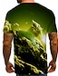 billiga herr 3d-tröja-Herr Skjorta T-shirt Roliga T-shirts Grafisk 3D Rund hals Gul Rodnande Rosa Blå Purpur Grön 3D-tryck Plusstorlekar Dagligen Helgdag Kortärmad Mönster Kläder Elegant drivna