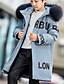 abordables Vestes et manteaux pour garçons-Enfants Garçon Rembourré Coton Lettre Bordure en Fourrure Imprimé Actif Longue Noir Bleu Kaki