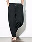 cheap Cargo Pants-men&#039;s harem pants cropped trousers pockets drawstring elastic waist baggy Bloomers casual plain yoga trousers lightweight loose Solid Color