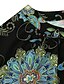 olcso Női blúzok és ingek-Női Ing Blúz Virágos Absztrakt Virág Fekete Rubin Nyomtatott Hosszú ujj Napi Alap V-alakú Előírásos öltözék Tavasz Ősz