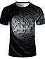 Χαμηλού Κόστους Ανδρικά 3D T-shirts-Ανδρικά Μπλουζάκι 3D εκτύπωση Γραφική 3D Μεγάλα Μεγέθη Στρογγυλή Λαιμόκοψη Καθημερινά Αργίες Στάμπα Κοντομάνικο Άριστος Κομψό Εξωγκωμένος Μαύρο