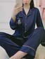 cheap Women&#039;s Loungewear-Women&#039;s Comfortable Loungewear Home Solid Color Artwork Imitated Silk Not Specified