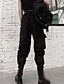 cheap Women&#039;s Sweatpants &amp; Joggers-Women&#039;s Cargo Pants Normal Polyester / Cotton Solid Colored Black Punk High Waist Full Length Street Holiday