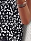 رخيصةأون بلوزات وقمصان للنساء-نسائي بلوزة قميص منقط مطبوعات غرافيك كشكش طباعة V رقبة أساسي قمم أسود أبيض