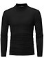 cheap Men’s Jackets &amp; Coats-men&#039;s autumn winter solid turtleneck long sleeve underlinen t-shirt grey