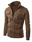 cheap Men&#039;s Outerwear-mens top fashion slim designed lapel cardigan slim fit coat jacket white