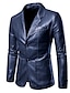 cheap Men&#039;s Jackets &amp; Coats-Men&#039;s Suits Blazer Jacket Party Casual Work Wine Red Black khaki Navy Blue