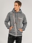 billiga bashuvtröjor för män-Herr Tröja med dragkedja Sweat Jacka Svart Ljusgrå Mörkgrå Huva Ensfärgat Ledigt Streetwear Polyester Häftig Höst Vinter Kläder Pull Tröjor Långärmad Smal