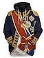 cheap Men&#039;s Pullover Hoodies-Men&#039;s Hoodie The Historical Figure Alexander Cosplay 3D Printed Sweatshirts for Men Military Napoleon Fall
