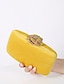 cheap Clutches &amp; Evening Bags-Women&#039;s Clutch Bags Polyester Velvet Wedding Party Bridal Shower Crystals Chain Plain Solid Colored Black Yellow Light Green