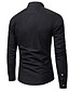 abordables camisas de esmoquin para hombre-Hombre Camisa camisa de baile Color sólido Cuello Inglés Blanco Negro Manga Larga Diario Delgado Tops Negocios Casual