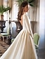cheap Wedding Dresses-Formal Wedding Dresses Ball Gown Scoop Neck Long Sleeve Court Train Satin Bridal Gowns With Buttons Pleats 2024