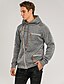 billiga bashuvtröjor för män-Herr Tröja med dragkedja Sweat Jacka Svart Ljusgrå Mörkgrå Huva Ensfärgat Ledigt Streetwear Polyester Häftig Höst Vinter Kläder Pull Tröjor Långärmad Smal