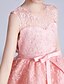 cheap Girls&#039; Dresses-Kids Little Girls&#039; Dress Floral Performance Wedding Party Layered Mesh Asymmetric Blue Blushing Pink As Picture Above Knee Sleeveless Princess Cute Sweet Dresses Children&#039;s Day Regular Fit 3-12 Years