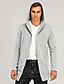 economico Giubbotti Casual-Per uomo Giacca con cappuccio Giacca sportiva Da tutti i giorni Con cappuccio Informale Giacca Capispalla Liscio Nero Bianco Grigio chiaro