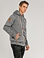 billiga bashuvtröjor för män-Herr Tröja med dragkedja Sweat Jacka Svart Ljusgrå Mörkgrå Huva Ensfärgat Ledigt Streetwear Polyester Häftig Höst Vinter Kläder Pull Tröjor Långärmad Smal