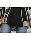 Χαμηλού Κόστους Γυναικεία T-Shirts-Γυναικεία Χιτώνας Φόρεμα μπλουζών Πουά Ριγέ Αφηρημένο Σπίτι Καθημερινά Κουρελού Στάμπα Μαύρο Μακρυμάνικο Χιτώνες Κινεζικό στυλ Στρογγυλή Λαιμόκοψη Φθινόπωρο &amp; Χειμώνας