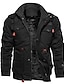 cheap Men&#039;s Outerwear-mens winter coats with hood warm thicken jacket fleece lined casual jacket men hiking jacket parka jacket warm  jackets for men black