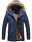 cheap Men&#039;s Outerwear-men&#039;s winter cold-proof sherpa lined down alternative parka jacket removable fur hood (large, 10-black)